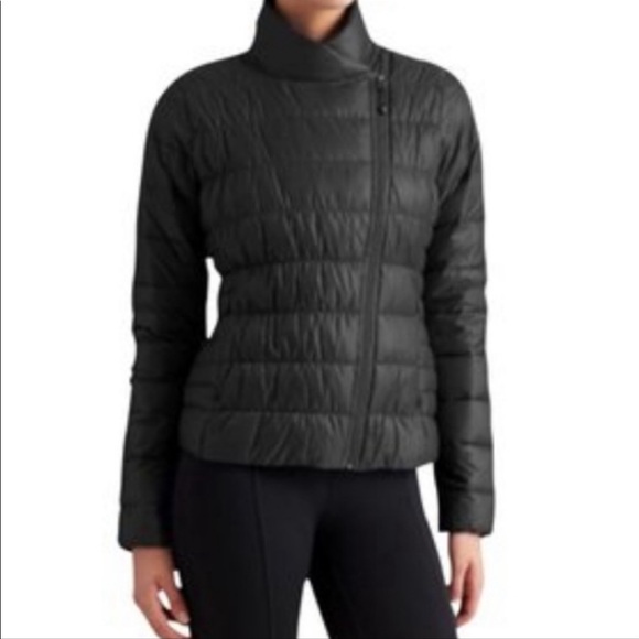Athleta Down Puffer Jacket Small, Black “Downalicious” - Picture 6 of 6